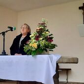 Ein Ziel erreicht: Beatrix Michels predigt bei der Frauenwallfahrt in Maria in der Wiese.