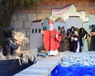 Kornwunder mit dem heiligen Nikolaus in der Advents- und Weihnachts­krippe Sankt Michael